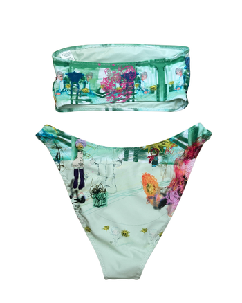 03 Mint Bandeau Bikini Set