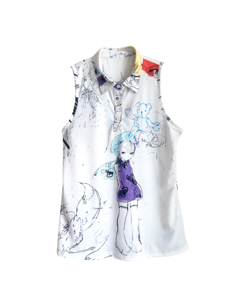 Sleeveless Polo Shirt in Daffodilia