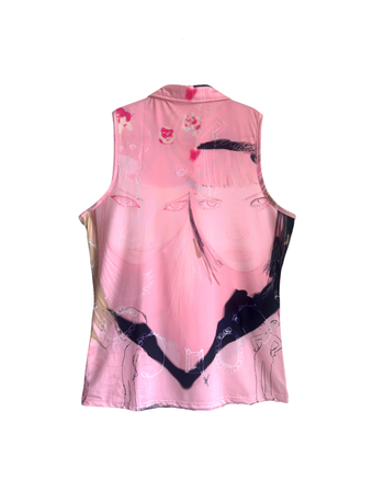 Sleeveless Polo Shirt in Gemini