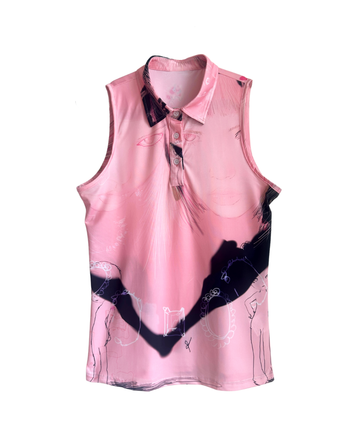 Sleeveless Polo Shirt in Gemini