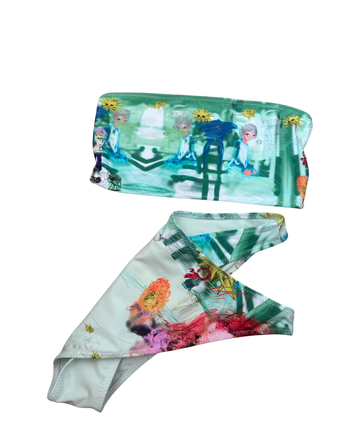 03 Mint Bandeau Bikini Set