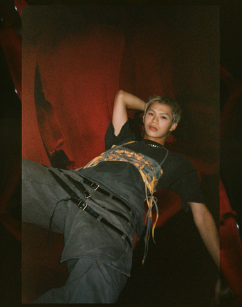 Grey String Top with Vihanga