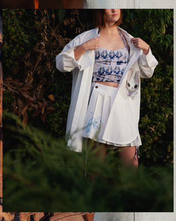 Blue String Top with Vihanga