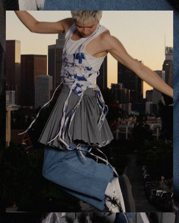 Blue String Top with Vihanga